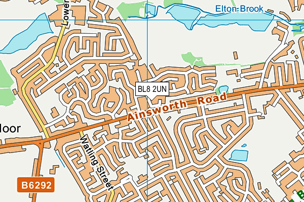 BL8 2UN map - OS VectorMap District (Ordnance Survey)