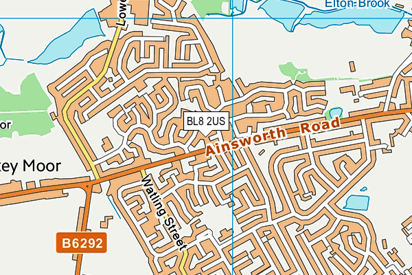BL8 2US map - OS VectorMap District (Ordnance Survey)