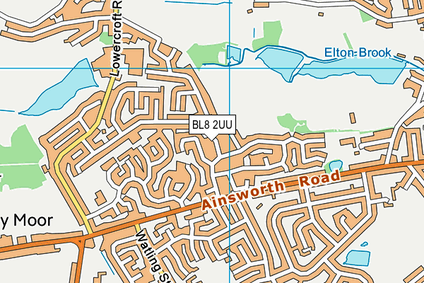 BL8 2UU map - OS VectorMap District (Ordnance Survey)