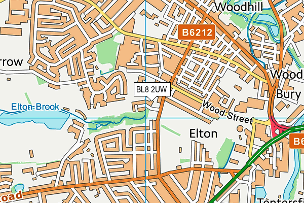 BL8 2UW map - OS VectorMap District (Ordnance Survey)