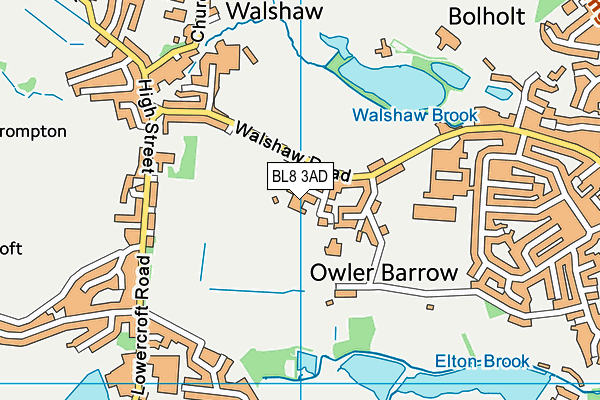 BL8 3AD map - OS VectorMap District (Ordnance Survey)