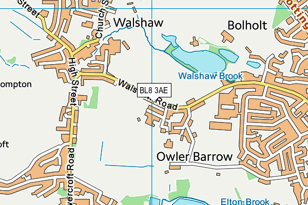 BL8 3AE map - OS VectorMap District (Ordnance Survey)