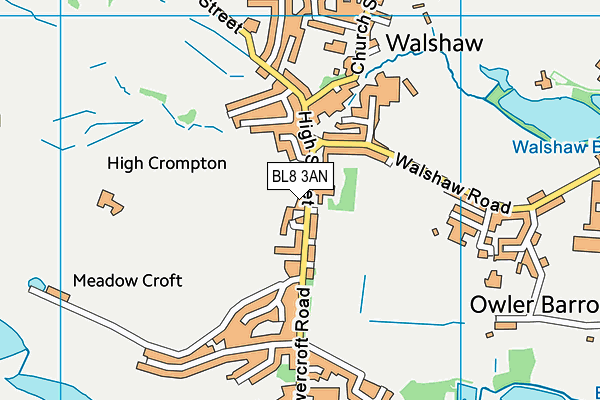 BL8 3AN map - OS VectorMap District (Ordnance Survey)