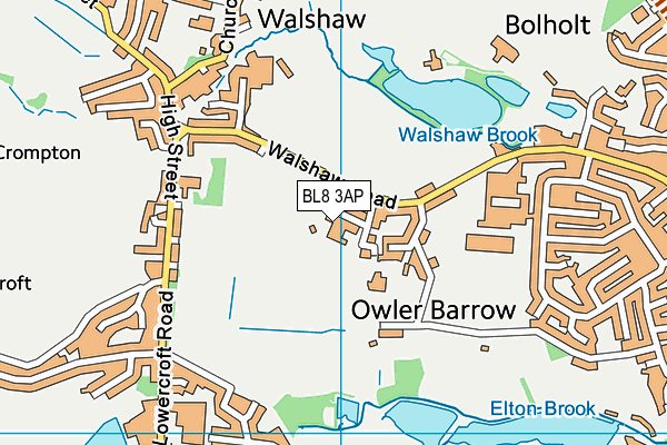 BL8 3AP map - OS VectorMap District (Ordnance Survey)