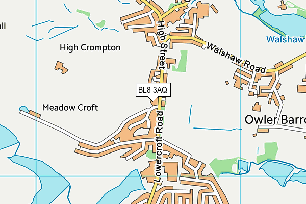 BL8 3AQ map - OS VectorMap District (Ordnance Survey)