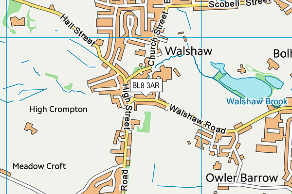 BL8 3AR map - OS VectorMap District (Ordnance Survey)