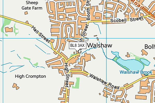 Christ Church CofE Primary School map (BL8 3AX) - OS VectorMap District (Ordnance Survey)
