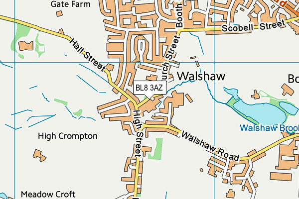 BL8 3AZ map - OS VectorMap District (Ordnance Survey)