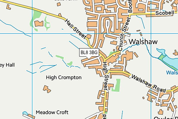 BL8 3BG map - OS VectorMap District (Ordnance Survey)