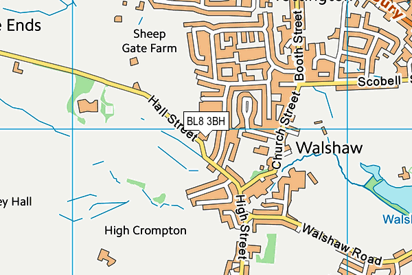 BL8 3BH map - OS VectorMap District (Ordnance Survey)