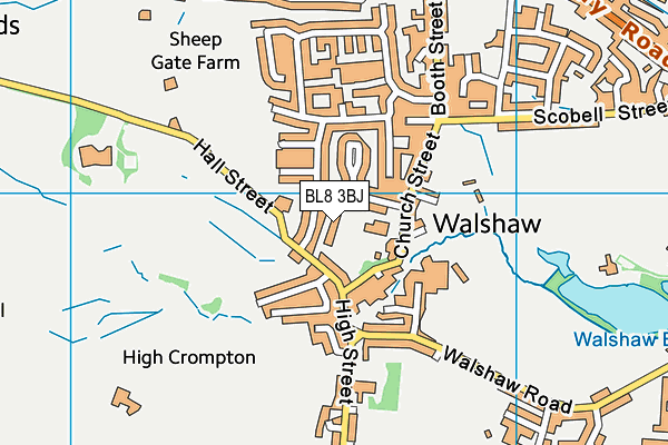 BL8 3BJ map - OS VectorMap District (Ordnance Survey)