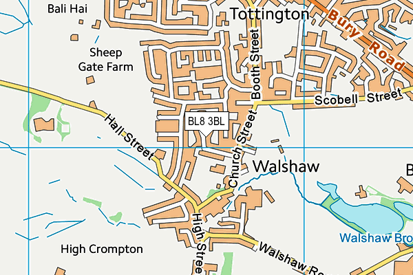 BL8 3BL map - OS VectorMap District (Ordnance Survey)