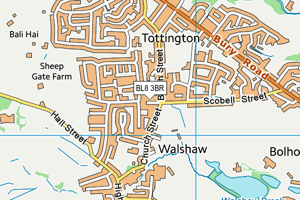 BL8 3BR map - OS VectorMap District (Ordnance Survey)