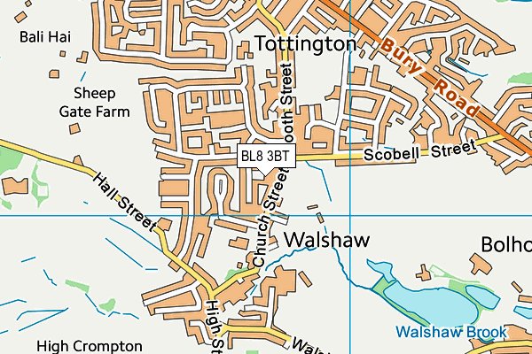 BL8 3BT map - OS VectorMap District (Ordnance Survey)