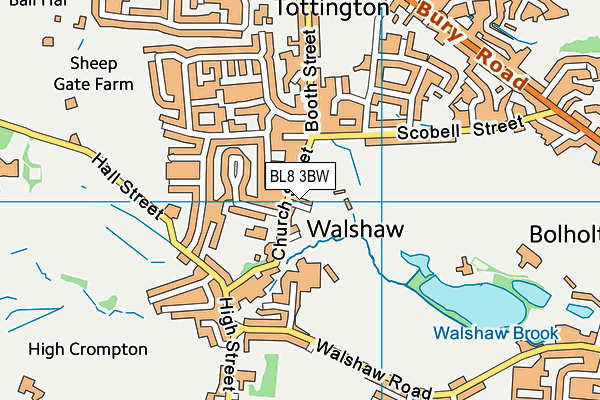 BL8 3BW map - OS VectorMap District (Ordnance Survey)