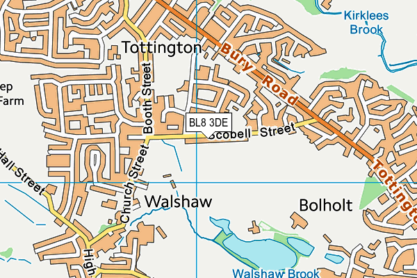 BL8 3DE map - OS VectorMap District (Ordnance Survey)