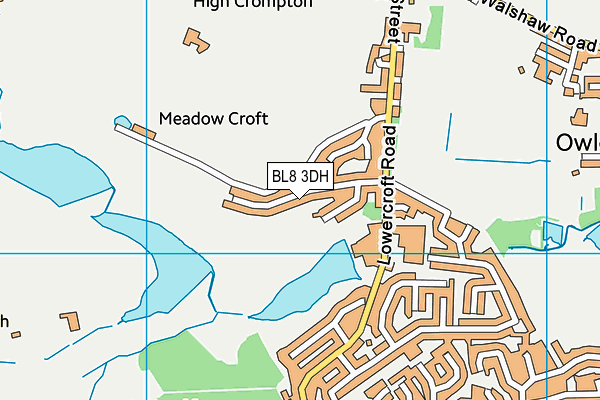 BL8 3DH map - OS VectorMap District (Ordnance Survey)