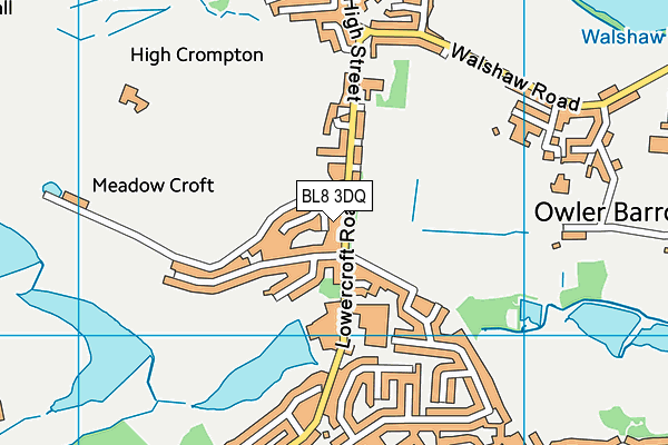 BL8 3DQ map - OS VectorMap District (Ordnance Survey)