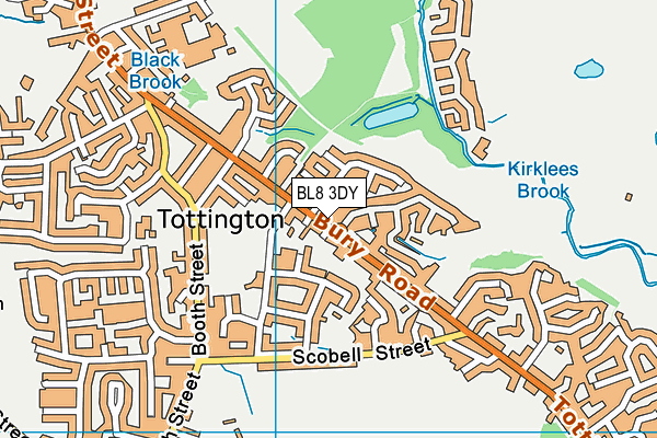 BL8 3DY map - OS VectorMap District (Ordnance Survey)