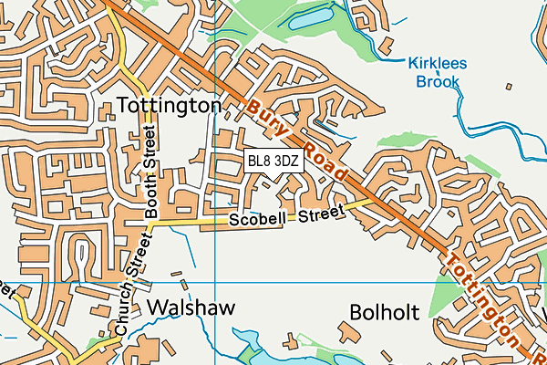 BL8 3DZ map - OS VectorMap District (Ordnance Survey)