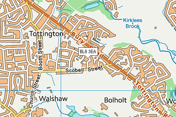 BL8 3EA map - OS VectorMap District (Ordnance Survey)