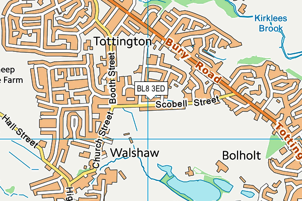 BL8 3ED map - OS VectorMap District (Ordnance Survey)