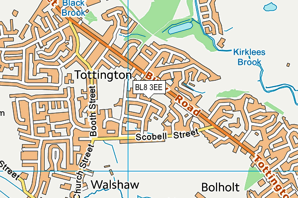 BL8 3EE map - OS VectorMap District (Ordnance Survey)