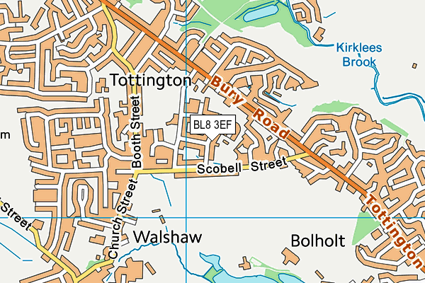 BL8 3EF map - OS VectorMap District (Ordnance Survey)