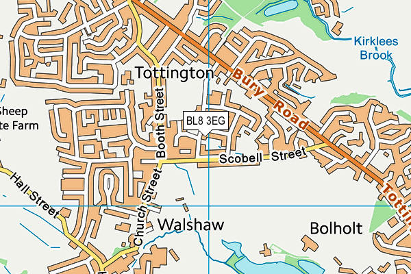 BL8 3EG map - OS VectorMap District (Ordnance Survey)