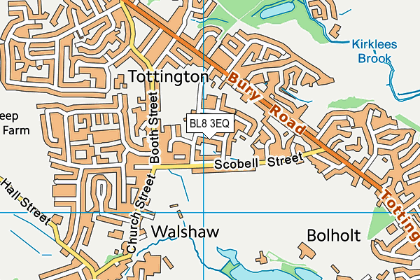 BL8 3EQ map - OS VectorMap District (Ordnance Survey)