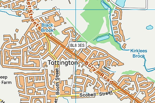 BL8 3ES map - OS VectorMap District (Ordnance Survey)