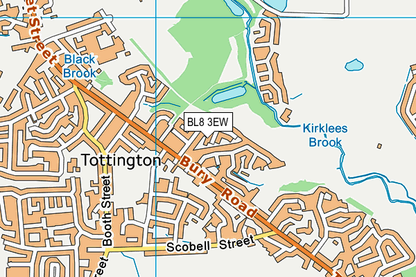 BL8 3EW map - OS VectorMap District (Ordnance Survey)