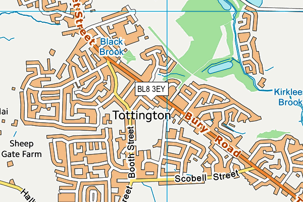 BL8 3EY map - OS VectorMap District (Ordnance Survey)