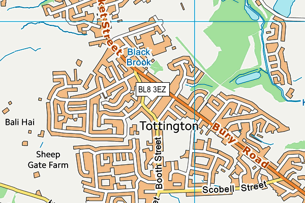 BL8 3EZ map - OS VectorMap District (Ordnance Survey)