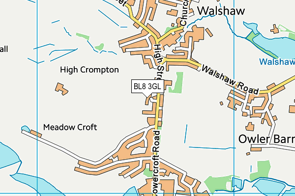 BL8 3GL map - OS VectorMap District (Ordnance Survey)