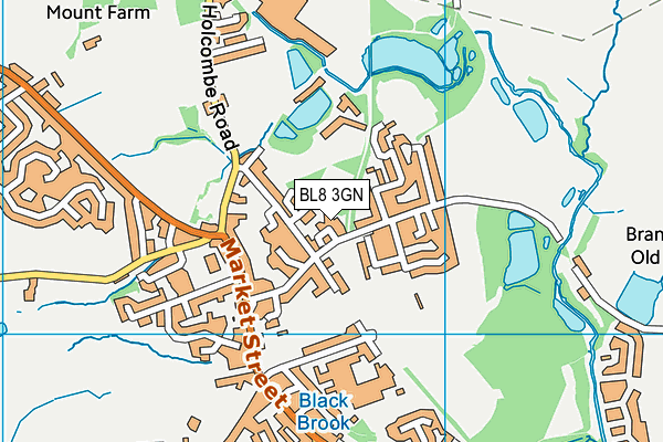 BL8 3GN map - OS VectorMap District (Ordnance Survey)