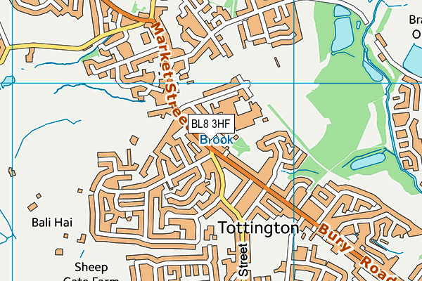 BL8 3HF map - OS VectorMap District (Ordnance Survey)