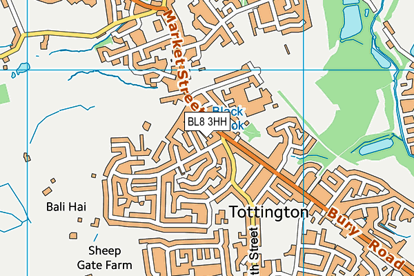 BL8 3HH map - OS VectorMap District (Ordnance Survey)