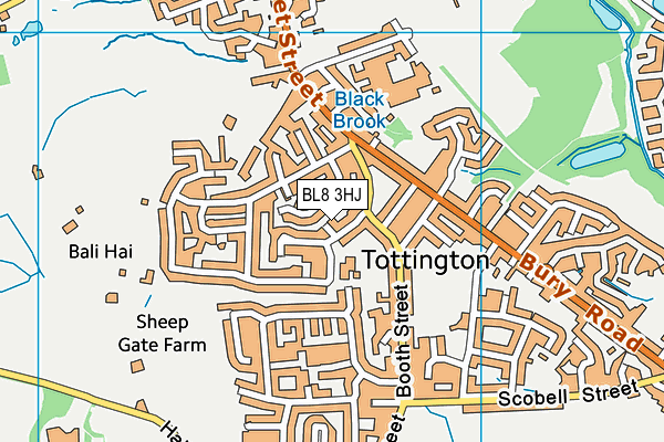 BL8 3HJ map - OS VectorMap District (Ordnance Survey)