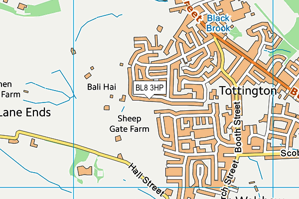 BL8 3HP map - OS VectorMap District (Ordnance Survey)