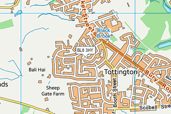 BL8 3HY map - OS VectorMap District (Ordnance Survey)