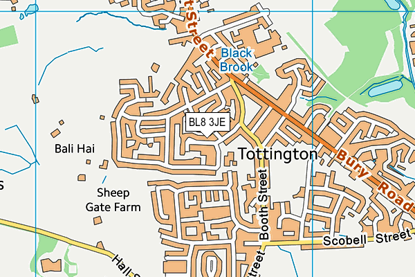 BL8 3JE map - OS VectorMap District (Ordnance Survey)