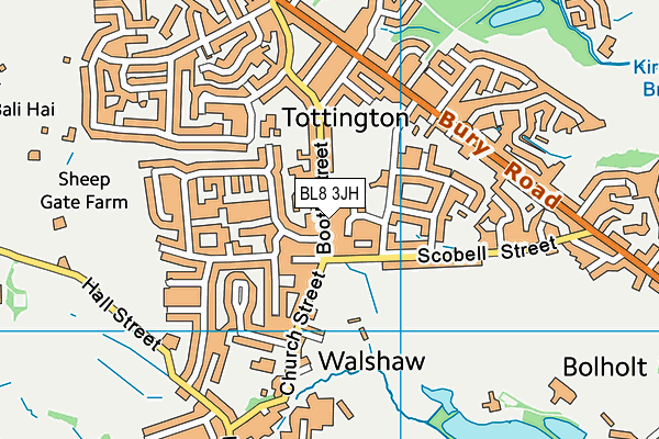 BL8 3JH map - OS VectorMap District (Ordnance Survey)