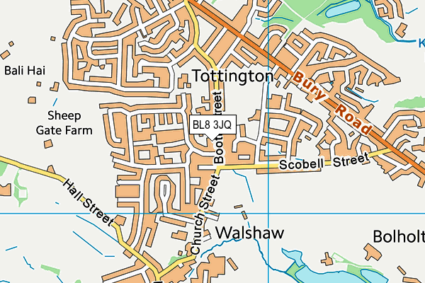 BL8 3JQ map - OS VectorMap District (Ordnance Survey)