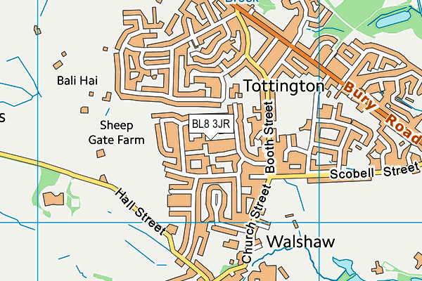 BL8 3JR map - OS VectorMap District (Ordnance Survey)