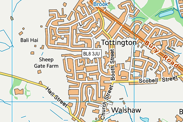 BL8 3JU map - OS VectorMap District (Ordnance Survey)