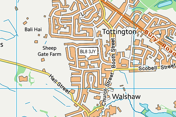 BL8 3JY map - OS VectorMap District (Ordnance Survey)