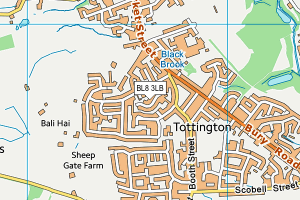 BL8 3LB map - OS VectorMap District (Ordnance Survey)