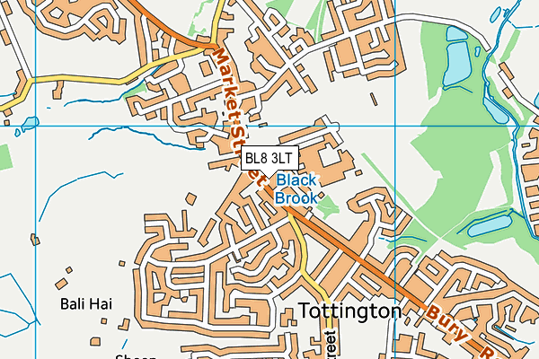 BL8 3LT map - OS VectorMap District (Ordnance Survey)