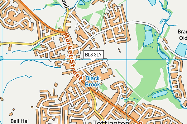 Tottington High School map (BL8 3LY) - OS VectorMap District (Ordnance Survey)